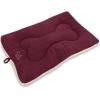 imageBest Pet Supplies Machine Washable Dog Crate Mat  DoubleSided Kennel Pad  Gray Linen M 30 x 19Burgundy Red