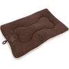 imageBest Pet Supplies Machine Washable Dog Crate Mat  DoubleSided Kennel Pad  Gray Linen M 30 x 19Dark Brown
