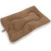 imageBest Pet Supplies Machine Washable Dog Crate Mat  DoubleSided Kennel Pad  Gray Linen M 30 x 19Light Brown Suede