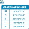 imageBest Pet Supplies Machine Washable Dog Crate Mat  DoubleSided Kennel Pad  Gray Linen M 30 x 19Navy Blue