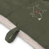 imageBest Pet Supplies Machine Washable Dog Crate Mat  DoubleSided Kennel Pad  Gray Linen M 30 x 19Olive Green