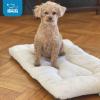 imageBest Pet Supplies Machine Washable Dog Crate Mat  DoubleSided Kennel Pad  Gray Linen M 30 x 19Olive Green