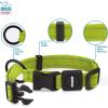 imageBest Pet Supplies Reflective Dog Collar with Adjustable Length HeavyDuty Buckle and Strong Leash DRing Training Walking Jogging Accessory for Small Medium and Large Breeds  Purple MCollar Lime Green