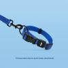 imageBest Pet Supplies Reflective Dog Collar with Adjustable Length HeavyDuty Buckle and Strong Leash DRing Training Walking Jogging Accessory for Small Medium and Large Breeds  Purple MLeash Collar Set Royal Blue