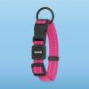 imageBest Pet Supplies Reflective Dog Collar with Adjustable Length HeavyDuty Buckle and Strong Leash DRing Training Walking Jogging Accessory for Small Medium and Large Breeds  Purple MLeash Collar Set Fuchsia