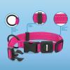 imageBest Pet Supplies Reflective Dog Collar with Adjustable Length HeavyDuty Buckle and Strong Leash DRing Training Walking Jogging Accessory for Small Medium and Large Breeds  Purple MLeash Collar Set Fuchsia