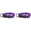imageBest Pet Supplies Reflective Dog Collar with Adjustable Length HeavyDuty Buckle and Strong Leash DRing Training Walking Jogging Accessory for Small Medium and Large Breeds  Purple MCollar Purple