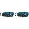 imageBest Pet Supplies Reflective Dog Collar with Adjustable Length HeavyDuty Buckle and Strong Leash DRing Training Walking Jogging Accessory for Small Medium and Large Breeds  Purple MCollar Turquoise