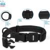 imageBest Pet Supplies Reflective Dog Collar with Adjustable Length HeavyDuty Buckle and Strong Leash DRing Training Walking Jogging Accessory for Small Medium and Large Breeds  Purple MCollar Black
