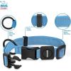 imageBest Pet Supplies Reflective Dog Collar with Adjustable Length HeavyDuty Buckle and Strong Leash DRing Training Walking Jogging Accessory for Small Medium and Large Breeds  Purple MCollar Baby Blue