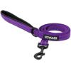 imageBest Pet Supplies Reflective Dog Collar with Adjustable Length HeavyDuty Buckle and Strong Leash DRing Training Walking Jogging Accessory for Small Medium and Large Breeds  Purple MLeash Purple