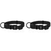 imageBest Pet Supplies Reflective Dog Collar with Adjustable Length HeavyDuty Buckle and Strong Leash DRing Training Walking Jogging Accessory for Small Medium and Large Breeds  Purple MCollar Black