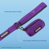 imageBest Pet Supplies Reflective Dog Collar with Adjustable Length HeavyDuty Buckle and Strong Leash DRing Training Walking Jogging Accessory for Small Medium and Large Breeds  Purple MLeash Collar Set Purple