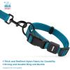 imageBest Pet Supplies Reflective Dog Collar with Adjustable Length HeavyDuty Buckle and Strong Leash DRing Training Walking Jogging Accessory for Small Medium and Large Breeds  Purple MTurquoise