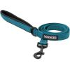 imageBest Pet Supplies Reflective Dog Collar with Adjustable Length HeavyDuty Buckle and Strong Leash DRing Training Walking Jogging Accessory for Small Medium and Large Breeds  Purple MLeash Turquoise