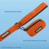 imageBest Pet Supplies Reflective Dog Collar with Adjustable Length HeavyDuty Buckle and Strong Leash DRing Training Walking Jogging Accessory for Small Medium and Large Breeds  Purple MLeash Collar Set Orange