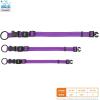 imageBest Pet Supplies Reflective Dog Collar with Adjustable Length HeavyDuty Buckle and Strong Leash DRing Training Walking Jogging Accessory for Small Medium and Large Breeds  Purple MCollar Purple