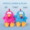 imageBest Pet Supplies Squeaky Tennis Toys for Dogs 2Pack HeavyDuty Interactive Pet Toys for Throwing and Fetching Supports Exercise and Natural Behavior Training Durable  LargeCluck Fuchsia