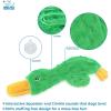 imageBest Pet Supplies Squeaky Tennis Toys for Dogs 2Pack HeavyDuty Interactive Pet Toys for Throwing and Fetching Supports Exercise and Natural Behavior Training Durable  LargeaCrinkle Duck Light Green