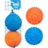 imageBest Pet Supplies Squeaky Tennis Toys for Dogs 2Pack HeavyDuty Interactive Pet Toys for Throwing and Fetching Supports Exercise and Natural Behavior Training Durable  LargeBlue  Orange