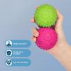 imageBest Pet Supplies Tough Dog Toys for Aggressive Chewers  Squeaky Dog Toys NonToxic Spiky Ball for Dental Health Interactive Toy Fuchsia Green M25quotFuchsia  Green