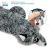 imageBest Pet Supplies Tough Dog Toys for Aggressive Chewers  Squeaky Dog Toys NonToxic Spiky Ball for Dental Health Interactive Toy Fuchsia Green M25quotMulticolorRaccoon  Fox