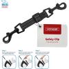 imageBest Pet Supplies Voyager Dog Collar Safety Clip with Dual Clasps Collars and No Pull Harness Connectors Training for Walking Running and Hiking Safety Clip  Black