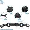 imageBest Pet Supplies Voyager Dog Collar Safety Clip with Dual Clasps Collars and No Pull Harness Connectors Training for Walking Running and Hiking Safety Clip  Black