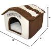 imagePet TentSoft Bed for Dog and Cat by Best Pet Supplies  Beige Corduroy 19quot x 19quot x H19quotBeige w Brown Stripes
