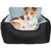 imagePet TentSoft Bed for Dog and Cat by Best Pet Supplies  Beige Corduroy 19quot x 19quot x H19quotBooster Black