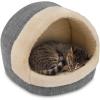 imagePet TentSoft Bed for Dog and Cat by Best Pet Supplies  Beige Corduroy 19quot x 19quot x H19quotCat Cave Gray