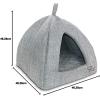 imagePet TentSoft Bed for Dog and Cat by Best Pet Supplies  Beige Corduroy 19quot x 19quot x H19quotGray Linen