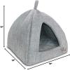 imagePet TentSoft Bed for Dog and Cat by Best Pet Supplies  Beige Corduroy 19quot x 19quot x H19quotGray Linen