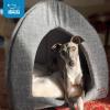 imagePet TentSoft Bed for Dog and Cat by Best Pet Supplies  Beige Corduroy 19quot x 19quot x H19quotGray Linen