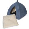imagePet TentSoft Bed for Dog and Cat by Best Pet Supplies  Beige Corduroy 19quot x 19quot x H19quotNavy