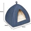 imagePet TentSoft Bed for Dog and Cat by Best Pet Supplies  Beige Corduroy 19quot x 19quot x H19quotNavy