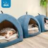 imagePet TentSoft Bed for Dog and Cat by Best Pet Supplies  Beige Corduroy 19quot x 19quot x H19quotNavy