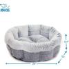 imagePet TentSoft Bed for Dog and Cat by Best Pet Supplies  Beige Corduroy 19quot x 19quot x H19quotRound Bed Light Gray