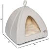 imagePet TentSoft Bed for Dog and Cat by Best Pet Supplies  Beige Corduroy 19quot x 19quot x H19quotSand Linen
