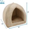 imagePet TentSoft Bed for Dog and Cat by Best Pet Supplies  Beige Corduroy 19quot x 19quot x H19quotTan