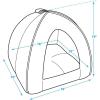 imagePet TentSoft Bed for Dog and Cat by Best Pet Supplies  Gray Lattice 19quot x 19quot x H19quot