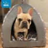 imagePet TentSoft Bed for Dog and Cat by Best Pet Supplies  Gray Lattice 19quot x 19quot x H19quot