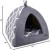 imagePet TentSoft Bed for Dog and Cat by Best Pet Supplies  Gray Lattice 19quot x 19quot x H19quot