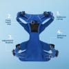 imageVoyager Dog Harness Dual Leash Attachment NoPull Control Adjustable Soft but Strong Pet Harness for Medium and Large Dogs with 3M Reflective Technology  Harness Leash Set Royal Blue Lattice MHarness Leash Set Royal Nylon