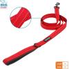 imageVoyager Reflective Dog Leash with Neoprene Handle 5 FT and Reusable Mesh Dispenser Poop Bag Holder Set for Travel Walking Park and Outdoor Use Soft and Durable with ClipOn  TurquoiseRed Mesh