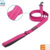 imageVoyager Reflective Dog Leash with Neoprene Handle 5 FT and Reusable Mesh Dispenser Poop Bag Holder Set for Travel Walking Park and Outdoor Use Soft and Durable with ClipOn  TurquoiseFuchsia Dispenser