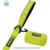 imageVoyager Reflective Dog Leash with Neoprene Handle 5 FT and Reusable Mesh Dispenser Poop Bag Holder Set for Travel Walking Park and Outdoor Use Soft and Durable with ClipOn  TurquoiseLime Green Dispenser