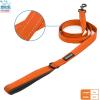 imageVoyager Reflective Dog Leash with Neoprene Handle 5 FT and Reusable Mesh Dispenser Poop Bag Holder Set for Travel Walking Park and Outdoor Use Soft and Durable with ClipOn  TurquoiseOrange