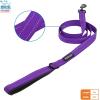 imageVoyager Reflective Dog Leash with Neoprene Handle 5 FT and Reusable Mesh Dispenser Poop Bag Holder Set for Travel Walking Park and Outdoor Use Soft and Durable with ClipOn  TurquoisePurple Dispenser