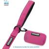imageVoyager Reflective Dog Leash with Neoprene Handle 5 FT and Reusable Mesh Dispenser Poop Bag Holder Set for Travel Walking Park and Outdoor Use Soft and Durable with ClipOn  TurquoiseFuchsia Dispenser